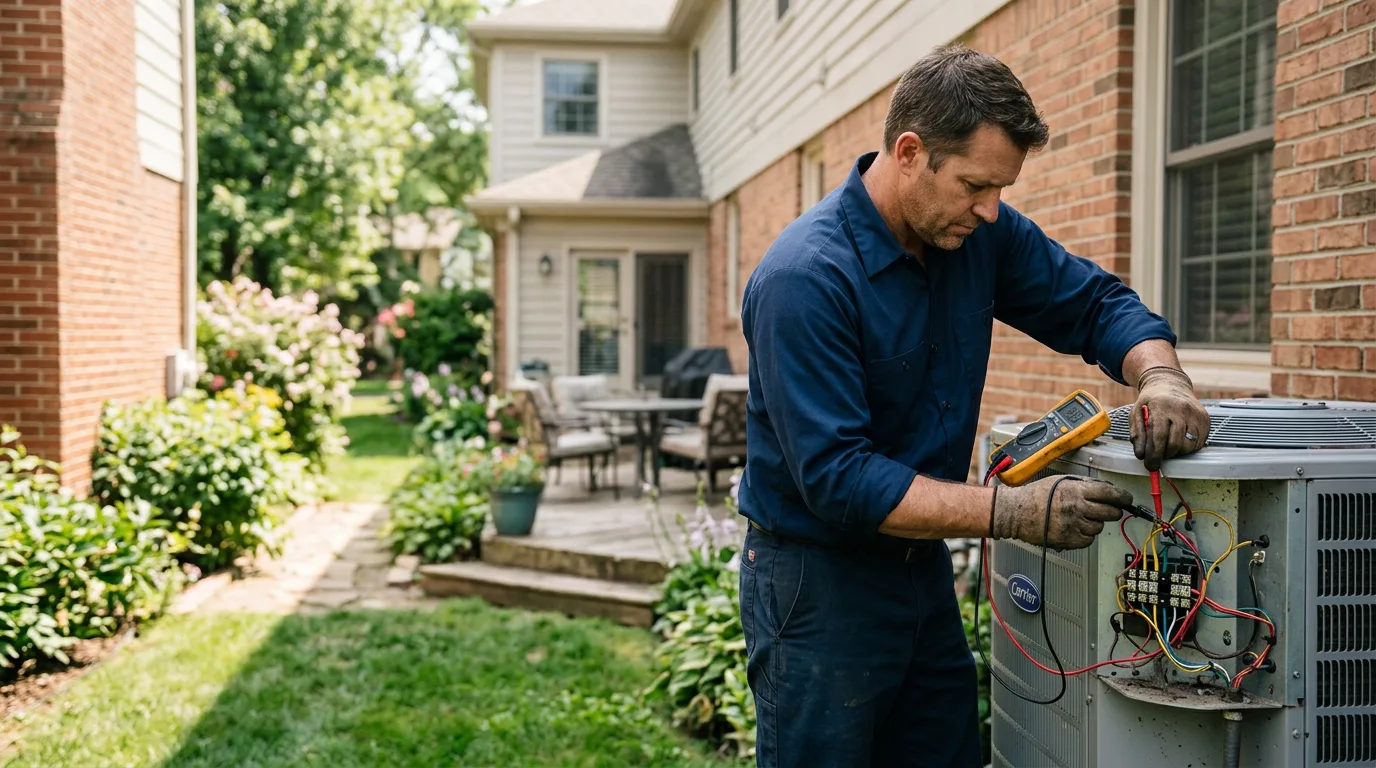HVAC technician working near Williston, OH
